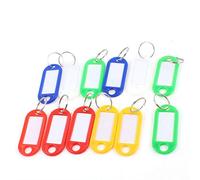 Portachiavi in plastica riutilizzabile multicolore con anello portachiavi diviso, 12 pezzi Durability