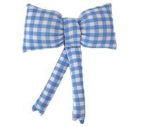 Portachiavi in tela con fiocco decorativo per borsa per dichiarazione di moda personalizzata, blu a scacchi, Bohemian