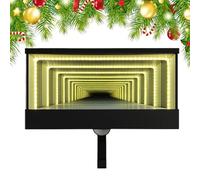 Portachiavi Infinito Garage - Supporto da parete LED Illusione luminosa | Gancio luminoso bianco caldo con effetto infinito, regalo di Natale fresco per appassionati di auto uomini | Organizzatore