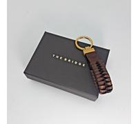 Portachiavi Intrecciato, Pelle, Marrone, Unisex, Duccio 093352 The Bridge