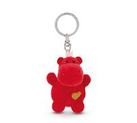 Portachiavi Ippopotamo rosso con il cuore 5cm