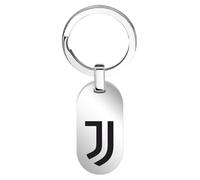 Portachiavi Juventus in Acciaio Inossidabile - Prodotto Ufficiale Calcio - Gadget Elegante e Resistente con Logo - Idea Regalo per Tifosi Bianconeri (Crest)