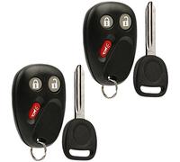 Portachiavi Keyless Entry Remote con chiave di accensione per Chevy Avalanche Equinox Silverado SSR Suburban Tahoe/GMC Sierra Yukon/Hummer H2/Pontiac Torrent/Saturn Vue (LHJ011), set di 2
