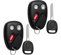 Portachiavi Keyless Entry Remote con chiave di accensione per Chevy Avalanche Equinox Silverado SSR Suburban Tahoe/GMC Sierra Yukon/Hummer H2/Pontiac Torrent/Saturn Vue (LHJ011), set di 2