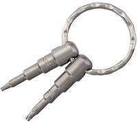 Portachiavi Lionsteel con Tork T8 + Torx T6. Acciaio inossidabile KKR 68