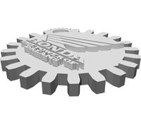 Portachiavi Logo Ala Honda Lettere Rilievo Due Colori Base Ingranaggio