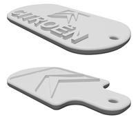 Portachiavi Logo Citroen Accessorio Stampato 3D Versione Semplice