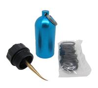 Portachiavi mini bombola da immersione Scuba Choice con attrezzo in ottone e O-ring, blu