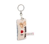 NICI Mini Cuscino di Peluche I My Dog 8cm con Campanellino-colorato-Un Compagno Fedele per Zaino o Borsa, Portachiavi per Tutte Le età | 62127, Colore I Herz