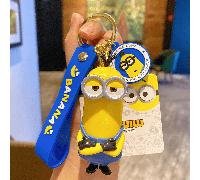 Portachiavi Minions Kevin, edizione gialla, look classico Minion, decorazione per borsa e chiave, accento per la stanza, regalo per gli appassionati di film, accessorio elegante, catena in lega, kawai