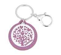 Portachiavi moschettone albero della vita cuori rosa BAG-2000/03RS-1