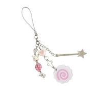 Portachiavi multicolore a forma di lisca di pesce, accessorio creativo con ciondolo a forma di macchina fotografica, in lega, per zaino o perline, ciondoli per telefono, フリーサイズ