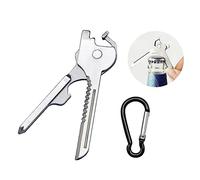 Portachiavi Multifunzione 6 in 1, Portachiavi 6 in 1 Multi Funzione, 6 in 1 Mini Strumento Portachiavi Multifunzione, Portachiavi Pieghevole Portatile Multifunzione, Con 1 Moschettone