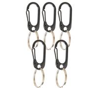 Portachiavi multifunzione in lega di zinco, con moschettone, multifunzione, per campeggio, escursionismo, gancio di bloccaggio sicuro