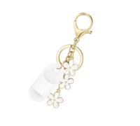 Portachiavi multiuso per lucidalabbra, leggero, organizer per cosmetici, con catena, per balsamo, per gite, bianco, Taglia unica