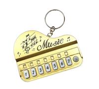 Portachiavi musicale per bambini Pianoforte suonabile in miniatura con luci Giocattolo per lo sviluppo della prima infanzia Portachiavi per pianoforte in miniatura dal design compatto