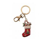 Portachiavi Natale Lamart calza metallo smaltato 5 cm 1023270