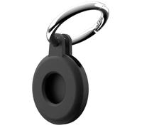 Portachiavi Neri x1 e Custodia Protettiva Compatibile Con Apple Airtag - Pellicola Protettiva Antigraffio Inclusa - Holder Accessori, Custodie Spesse, Cover, Supporto, Protezione ✮Garanzia A Vita✮