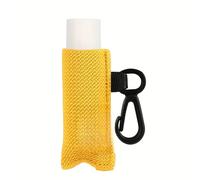 Portachiavi, organizer per cosmetici, alla moda, elastico, con clip, per balsamo, balsamo, fatto a mano, per donne e ragazze, Giallo