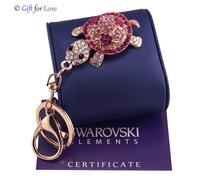 Portachiavi oro donna Swarovski Elements originale G4Love cristalli tartaruga