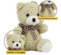 Portachiavi Orsetto di peluche beige 8 cm