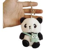 Portachiavi Panda - Ciondolo in peluche morbido, charm Panda borsa | accessorio zaino per cellulare, cintura elegante, decorazione fantasia per chiave auto, bambino, donna uomo regalo, verde