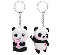 Portachiavi Panda Da 2 Pezzi, Simpatici Portachiavi A Forma Di Cartone Animato, Portachiavi Regalo, Portachiavi Creativi, Decorazioni Divertenti