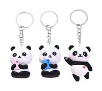 Portachiavi Panda Da 3 Pezzi, Simpatici Portachiavi Con Animali, Portachiavi Regalo, Portachiavi Per Bambini