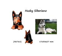 Portachiavi Pelle da Donna unisex con Cane Husky 3D portachiave razze di cani