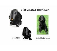 Portachiavi pelle unisex donna portachiave con cani cane Flat Coated Retriever
