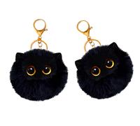 Portachiavi peluche gatto nero