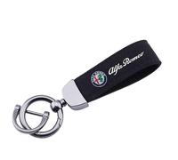 Portachiavi per Alfa Romeo Giulia/Stelvio 2025, Portachiavi Personalizzato Uomo Donna Auto Chiave Ciondolo Coppia Regalo Keychain Accessori Auto,Bla-CK