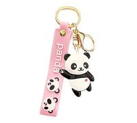 Portachiavi per Amanti della 1PC Cartoon Cute Waving Panda Key Waving Animals Portachiavi Ciondolo regalo femminile in PVC per uomo e (One Size)