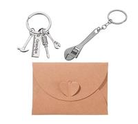 Portachiavi Per Attrezzi Da 2 Pezzi E 1 Busta D'Amore In Carta Kraft, Ciondolo Creativo Per La Decorazione Dello Zaino, Regalo Di Benedizione Del Ringraziamento Per Le Vacanze.