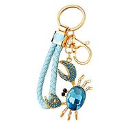 Portachiavi Per Auto,Bling Bling Portachiavi Ciondolo Granchio, Porta chiavi Con Strass Lucido Personalizzato Catena Chiave Con Animali,Moda Ciondolo Borsa Accessorio Portacellulare Da Borsetta