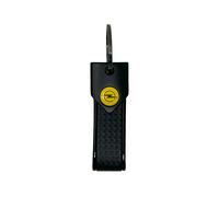 Portachiavi per Auto Opel, Chiusura con Anello, 90 x 20 mm, Nero, Logo Giallo