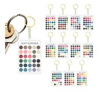 portachiavi per autunno, portatile, trasparente, abbinato, per | 12 schede colorate per acconciature alla moda, trucco, matrimonio, per adulti, donne, uomini, shopping, M
