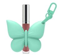 Portachiavi per balsamo per le labbra, 2,5 cm, con grazioso supporto a farfalla per rossetti, custodia in silicone per rossetti, portatile, leggero, resistente, non grasso, copertura sicura per borse