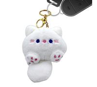 Portachiavi per bambola di peluche, ornamento di peluche per gattino - Ciondolo per bambola di peluche gatto gattino - Portachiavi in peluche con bambola di peluche con animali adorabili con suono