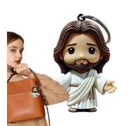 Portachiavi per borsa della bambola, ciondolo in acrilico a di Gesù, 5 x 3 cm, ciondolo per borsa della benedizione, fatto a mano, piccola decorazione per la casa, ideale per portafogli e