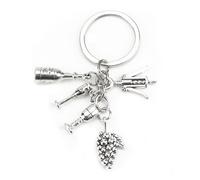 Portachiavi per bottiglie alla moda, regalo per donne, regalo per l'inizio della scuola, accessorio per vino con ciondolo per bicchiere di vino, regalo per gli amanti del vino e buona amica