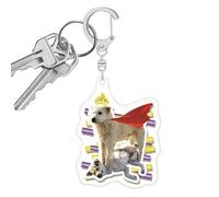 Portachiavi per cani, portachiavi in acrilico, con ciondolo a forma di animali, motivo HD fronte/retro, per borsa a mano, zaino per feste, compleanni, auto, bambini e donne, 109 cm, Se référer au