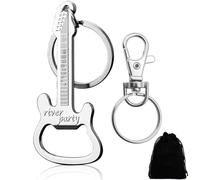 Portachiavi per chitarra, apribottiglie - Portachiavi a forma di chitarra, strumento musicale, apribottiglie di birra, fantastici gadget, regali per uomini e donne