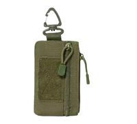 Portachiavi per donne - Compact Zipper Pouch | Oxford Cloth Waterproof Small Purse with Key Holder, Travel Sport Outdoor Pocket Organizer for Teens Men Ladies, Verde militare, Fare riferimento alla