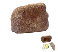 Portachiavi per esterni a forma di pietra, Armadio portachiavi in pietra finta per giardino esterno - Scatola portaoggetti per passerelle Giardino Vacanze Garage Guest House Geocaching Cortile Casetta