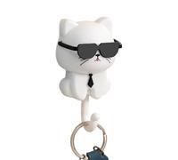 Portachiavi per gatti: adesivi, ganci da parete per gattini, ganci decorativi per occhiali da sole, organizer per l'ingresso della casa | Portachiavi con gatto, design in resina,
