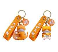 Portachiavi Per Gatti Da 2 Pezzi, Simpatici Ciondoli Per Gatti, Divertenti Ciondoli A Forma Di Cartone Animato, Portachiavi Per Ragazze, Portachiavi Regalo