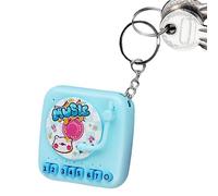 Portachiavi per giocattolo portachiavi a forma di giradischi retrò,Ciondolo per pianoforte giocabile portatile con suono, gioco tascabile, portachiavi per adulti