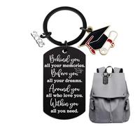 Portachiavi per laurea classe 2026 - Ciondolo ricordo per laureati, ciondolo per festa di laurea | Accessorio dal design elegante | Gettone regalo celebrativo | Coindolo da borsetta che segna il