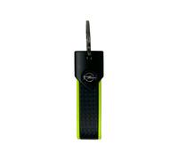 Portachiavi per Auto Compatibile con Opel, Resistente e Duraturo, Chiusura con Anello, Ideale come Regalo, 90 x 20 mm (Giallo Fluo Logo Nero)